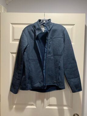 Ascend Navy Blue Textured Fleece Jacket